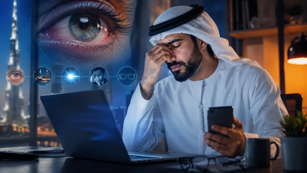 Digital eye strain treatment in Dubai at Ebsaar Eye Surgery Center
