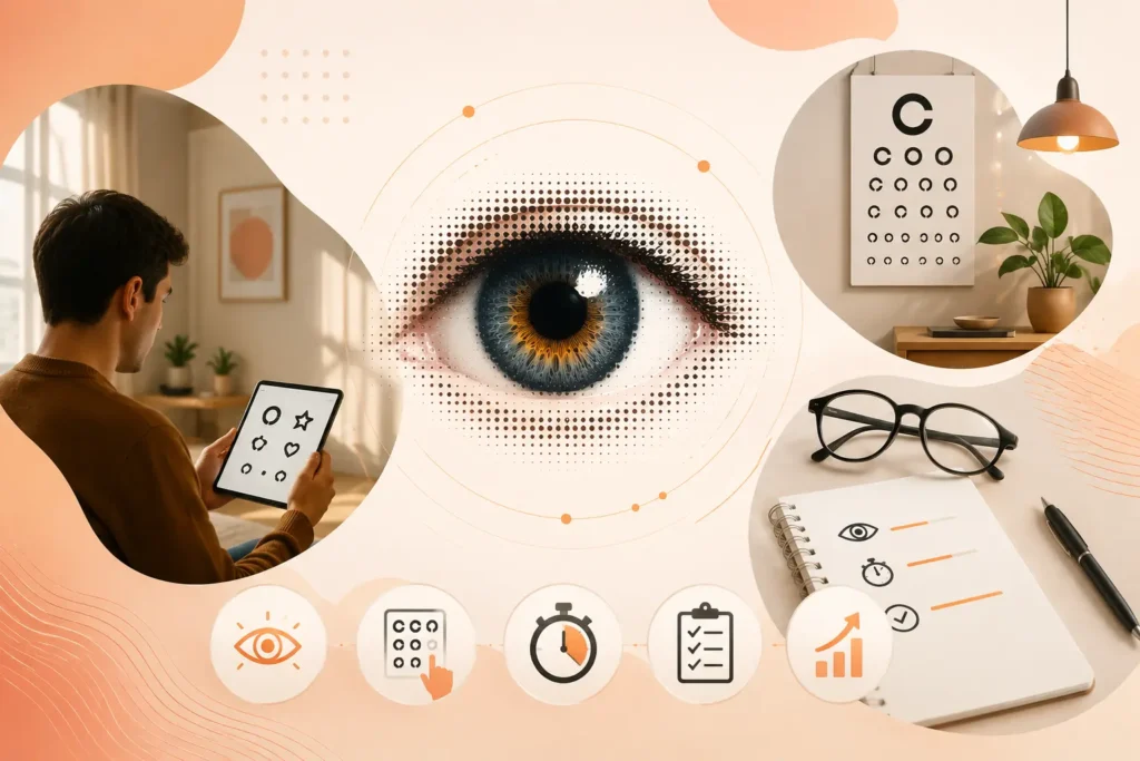 Eye doctor in Dubai examining patient at Ebsaar Eye Surgery Center
