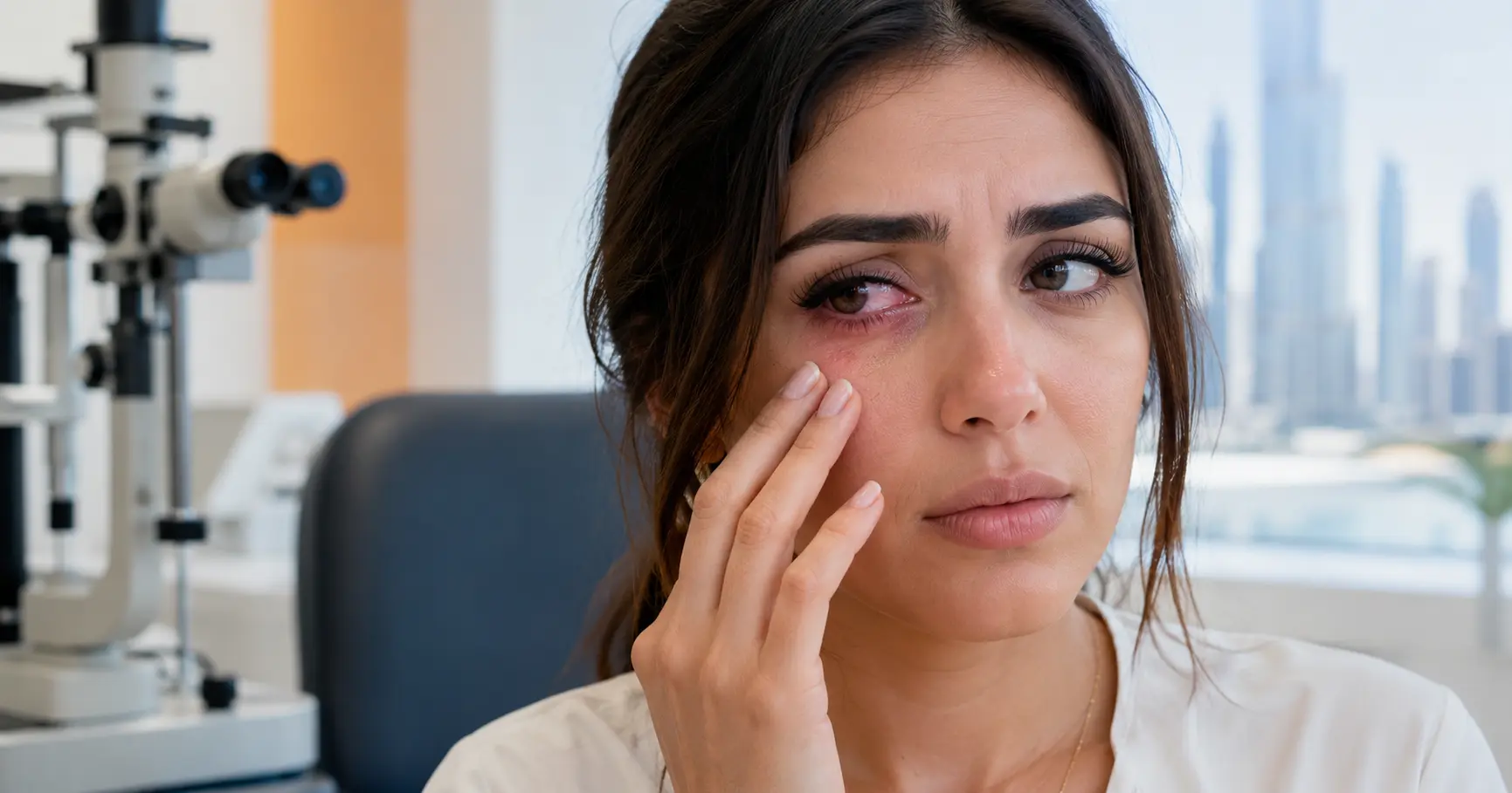Eyelash extensions eye irritation in Dubai at Ebsaar Eye Surgery Center