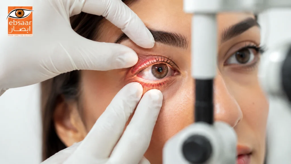 Blepharitis symptoms in Dubai at Ebsaar Eye Surgery Center
